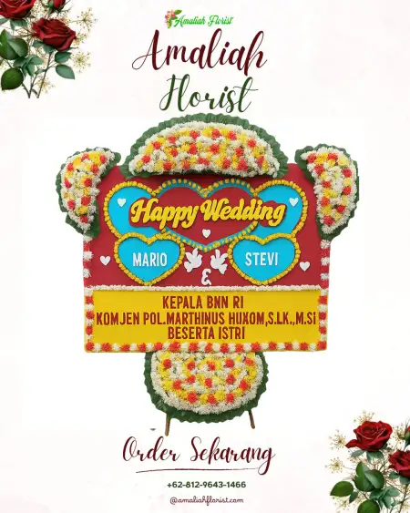 Papan Bunga Pernikahan Sembilan